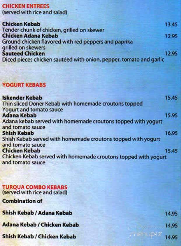 Turqua Grill - Brooklyn, NY menu_pic