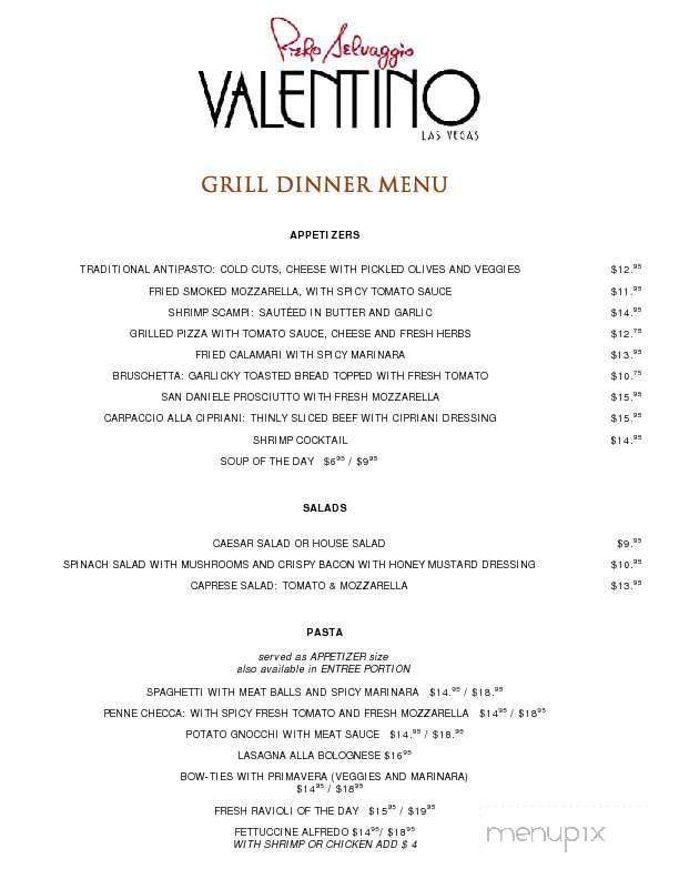 Valentino Las Vegas At The Venetian - Las Vegas, NV menu_pic