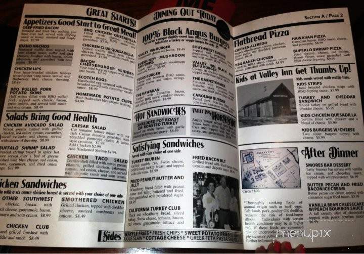 Valley Inn Ale House - Bettendorf, IA menu_pic
