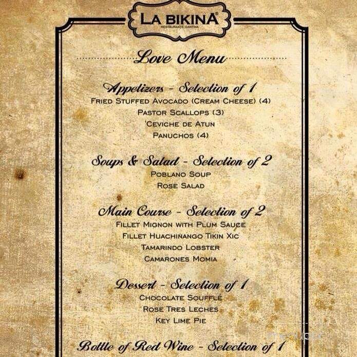 La Bikina - The Woodlands, TX menu_pic