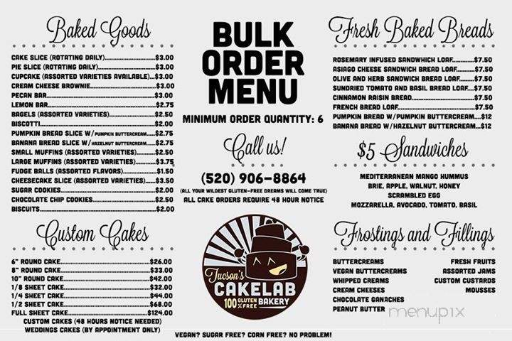 CakeLab - Tucson, AZ menu_pic