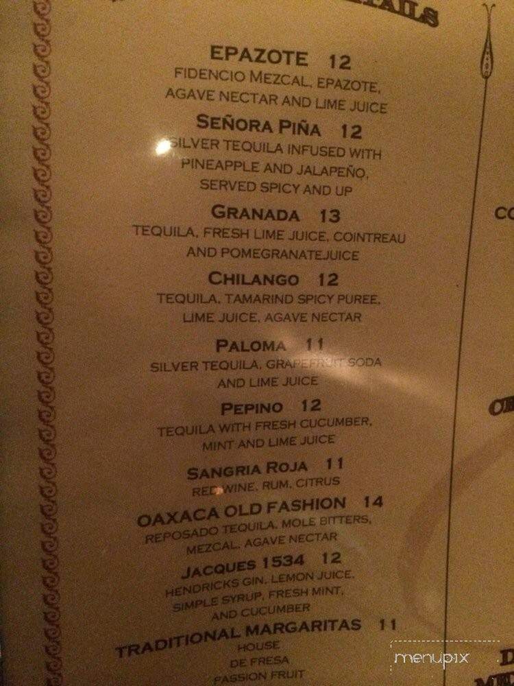 Epazote - New York, NY menu_pic
