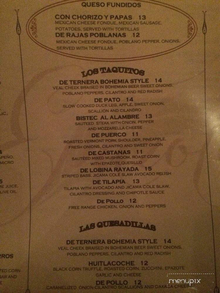 Epazote - New York, NY menu_pic