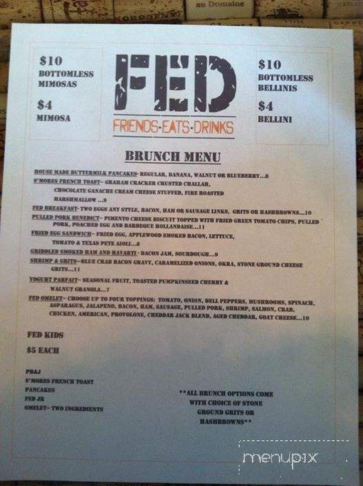 FED Restaurant - Mount Pleasant, SC menu_pic