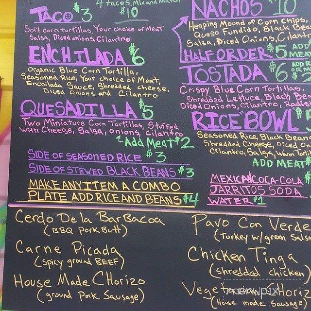 Main Street Tacos - Bristol, VT menu_pic