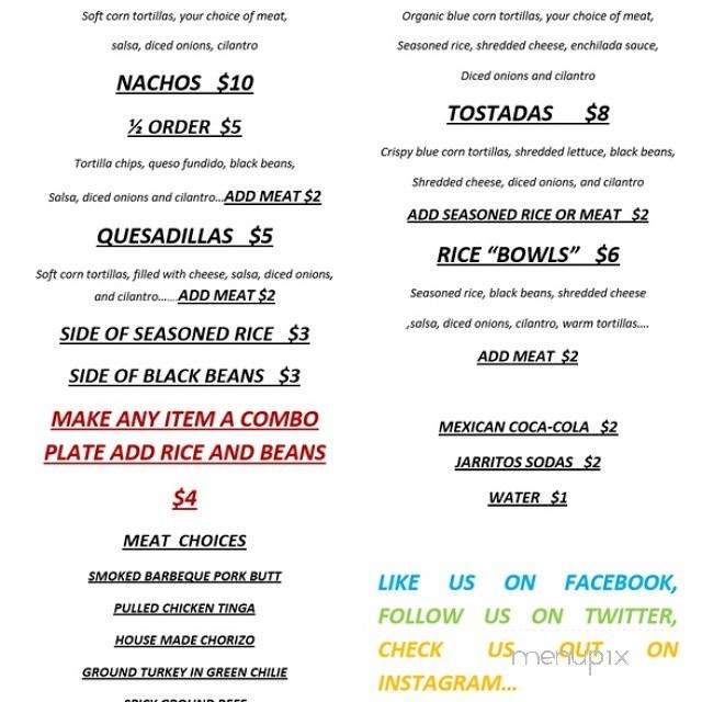 Main Street Tacos - Bristol, VT menu_pic