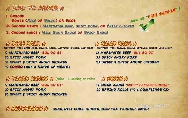 Miamigoz - Miami, FL menu_pic