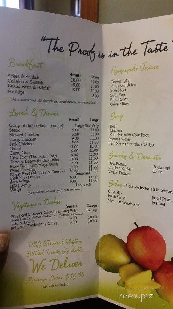 Natural Vibes Jerk Hut 2 - Rochester, NY menu_pic