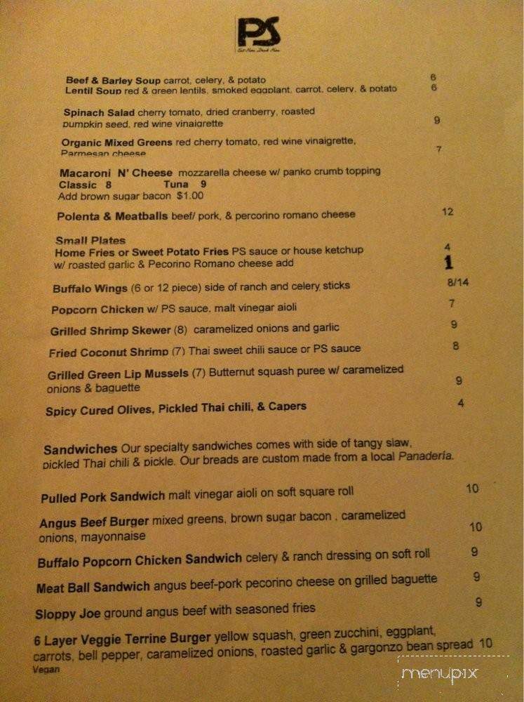 PS Eatery - Alameda, CA menu_pic
