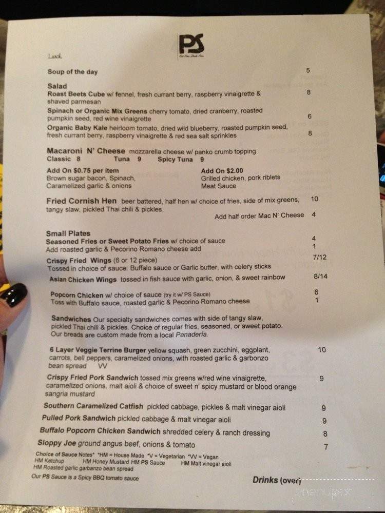 PS Eatery - Alameda, CA menu_pic