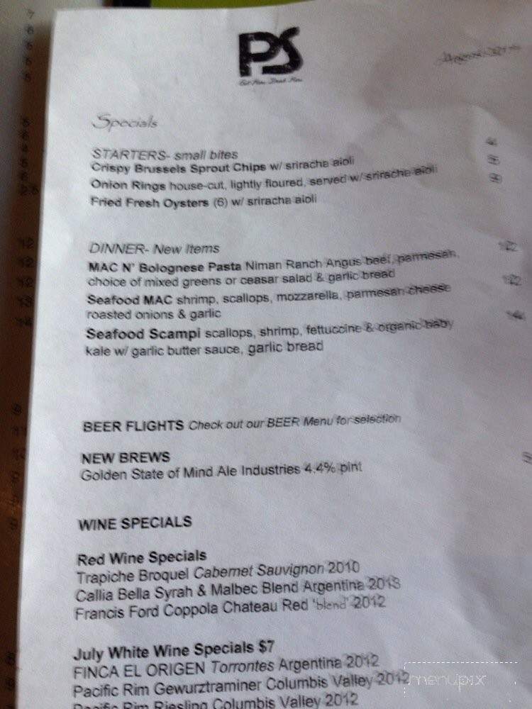 PS Eatery - Alameda, CA menu_pic