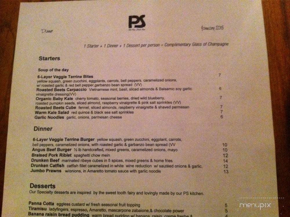 PS Eatery - Alameda, CA menu_pic