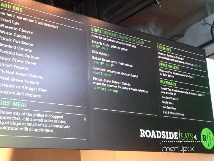 Roadside Eats - Los Angeles, CA menu_pic