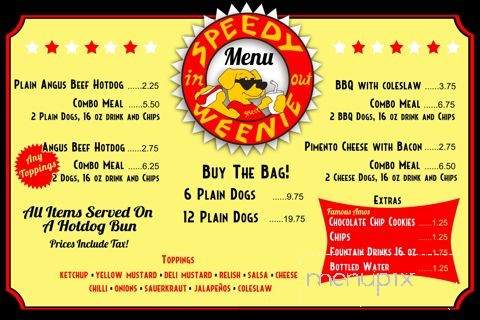 Speedy Weenie - Shallotte, NC menu_pic