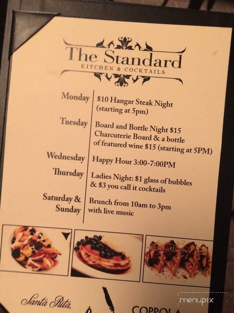 The Standard - Scottsdale, AZ menu_pic