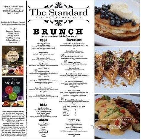 The Standard - Scottsdale, AZ menu_pic