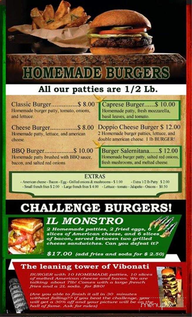 Vibonati Restaurant and Pizzeria - Orlando, FL menu_pic