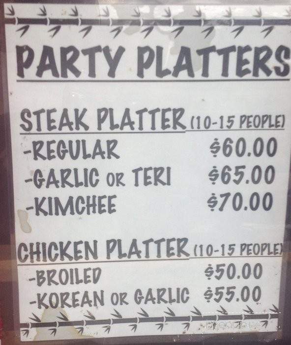 Blazin Steaks - Aiea, HI menu_pic