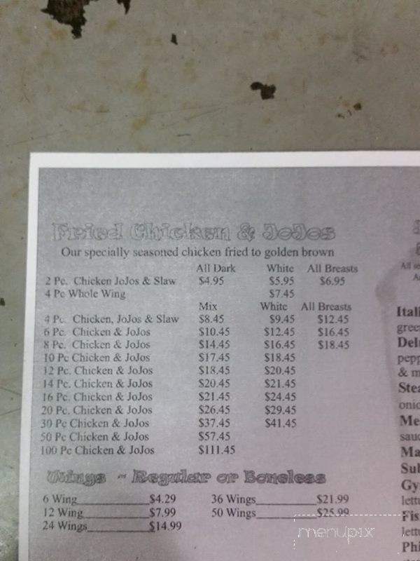 Nick's Pizza - Akron, OH menu_pic