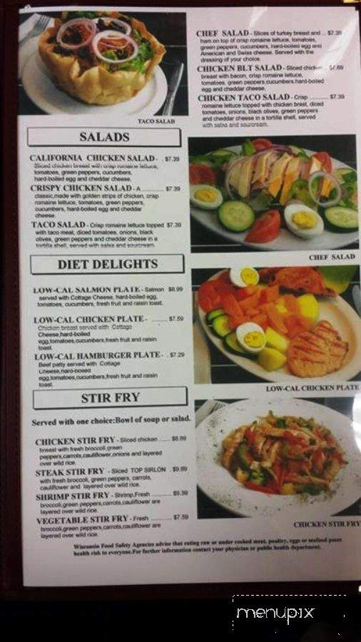 Amery Family Restaurant - Amery, WI menu_pic