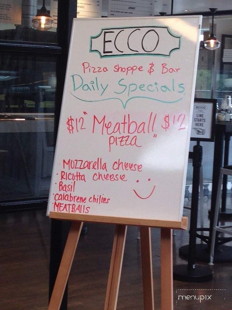 Ecco Pizza Shoppe - Anaheim, CA menu_pic