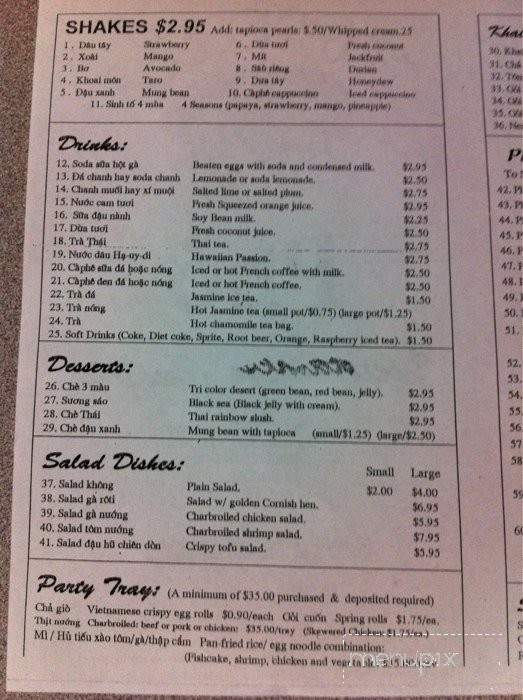 Top Noodle - Anaheim, CA menu_pic