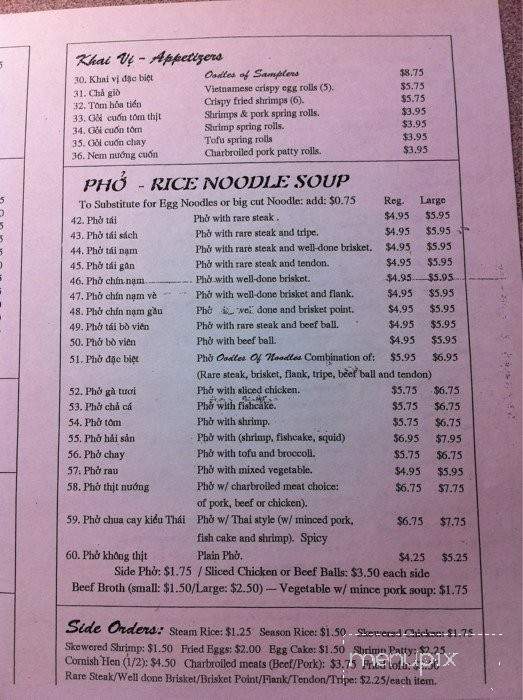 Top Noodle - Anaheim, CA menu_pic