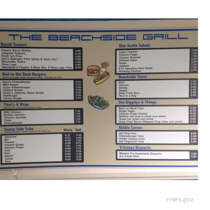 Beachside Grill - Angola, NY menu_pic