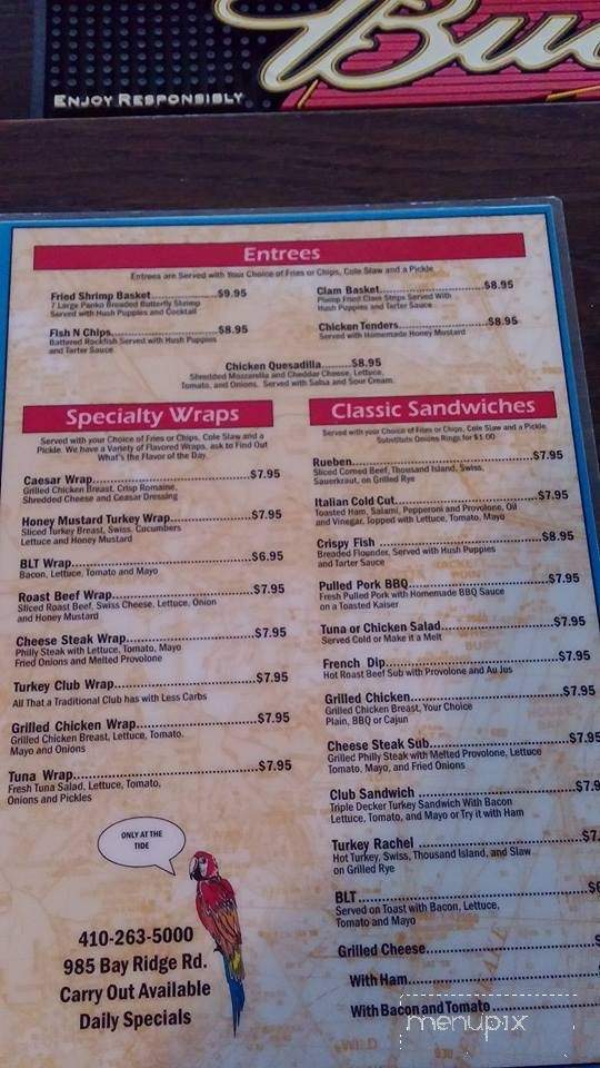 Ebb Tide Ice - Annapolis, MD menu_pic