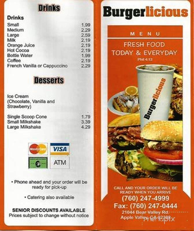 Burgerlicious - Apple Valley, CA menu_pic