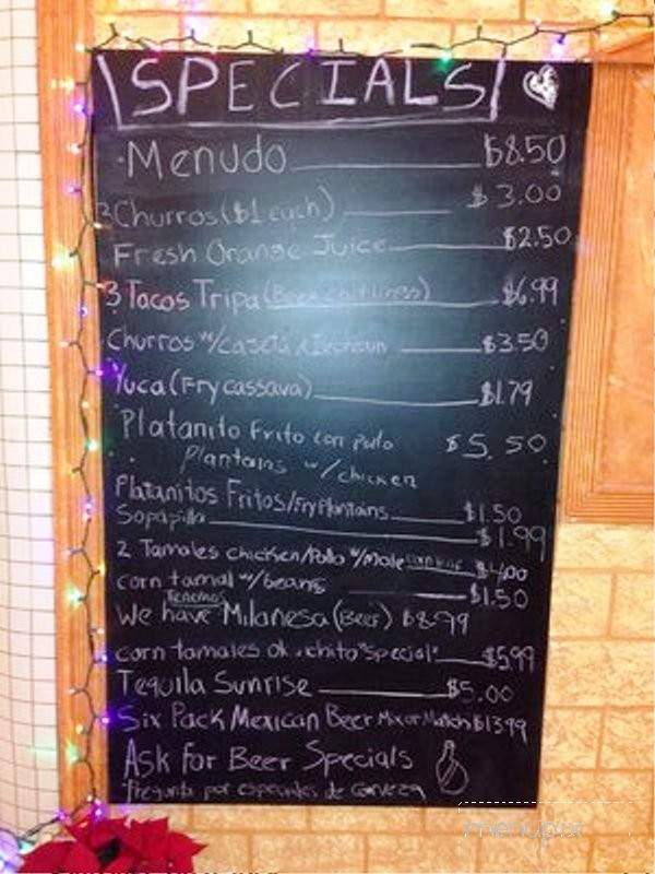 Maya Grill - Ashland, VA menu_pic