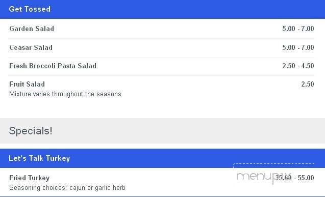 In Between Cafe - Atlanta, GA menu_pic