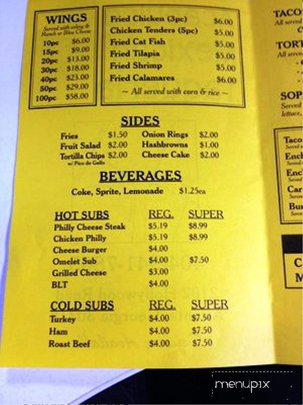 Acapulco Mexican Taqueria - Atlanta, GA menu_pic