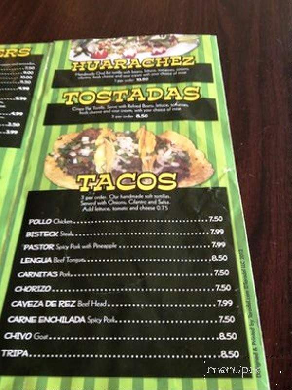El Patron Restaurant - Atlantic City, NJ menu_pic