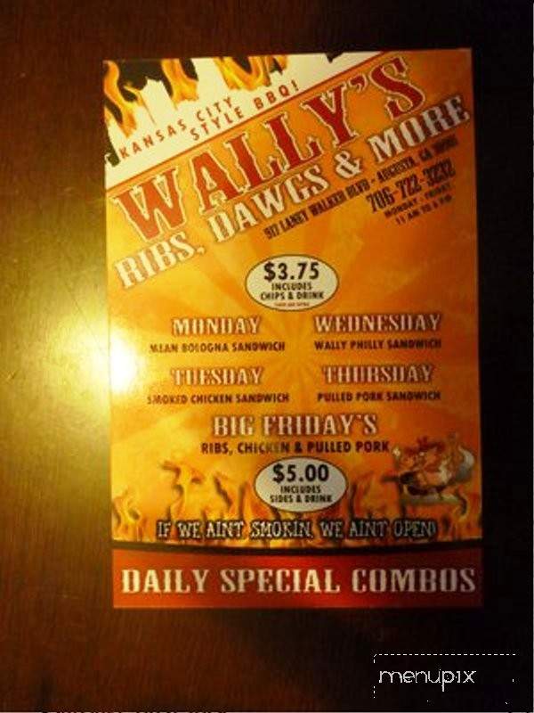 Wally's Ribs Dawgs & More - Augusta, GA menu_pic
