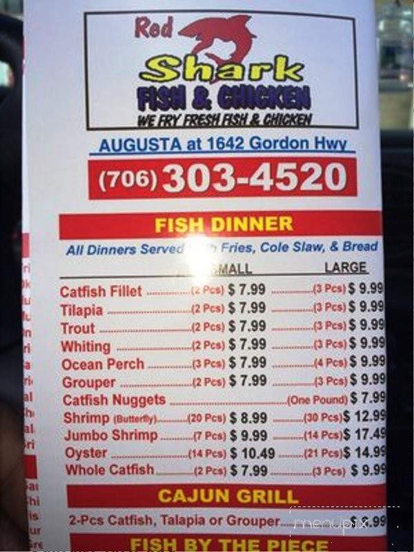Red Shark Fish & Chicken - Augusta, GA menu_pic
