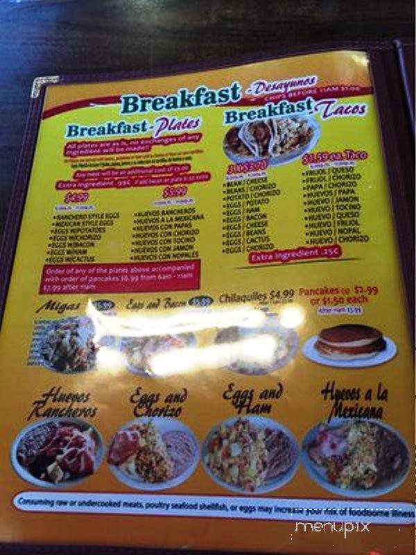 La Tapatia - Austin, TX menu_pic