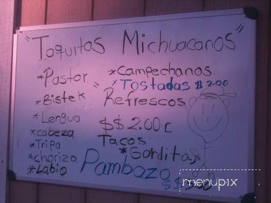 Taquitos Michoacanos - Austin, TX menu_pic