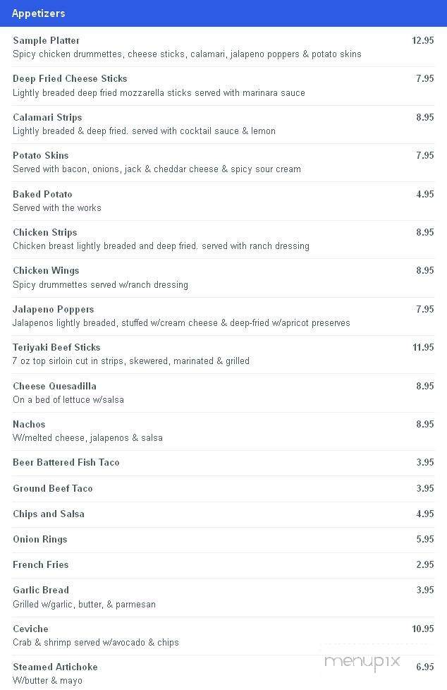 Irish Pub - Weirton, WV menu_pic