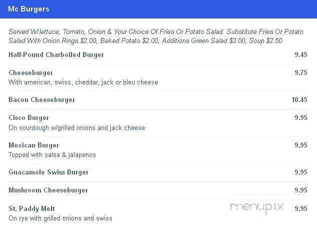 Irish Pub - Weirton, WV menu_pic