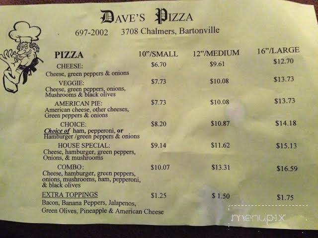 Pizza Daves - Bartonville, IL menu_pic