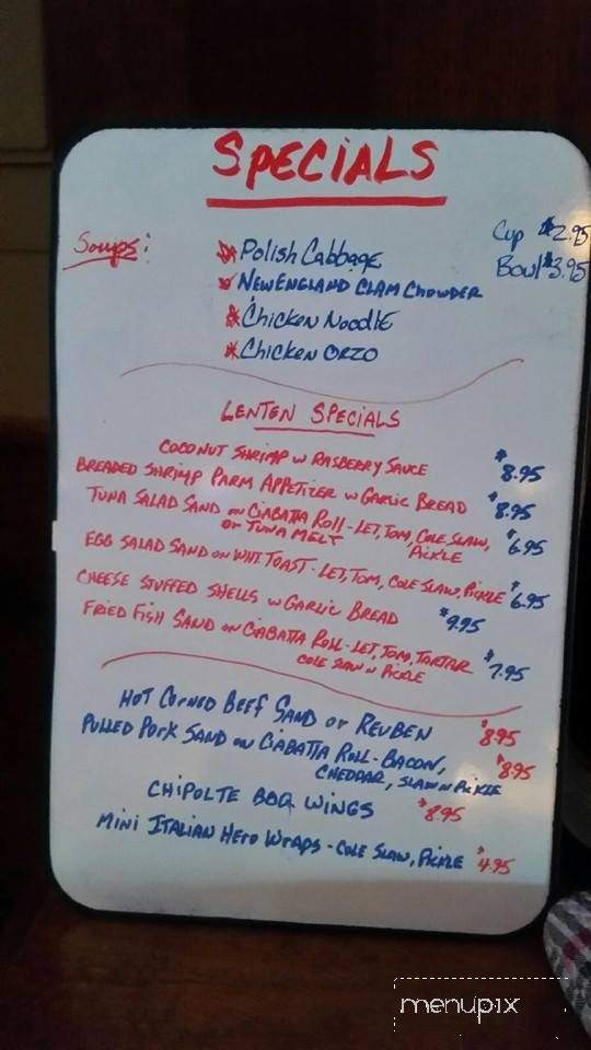 Menu of Starting Point Bar & Grill in Bayonne, NJ 07002