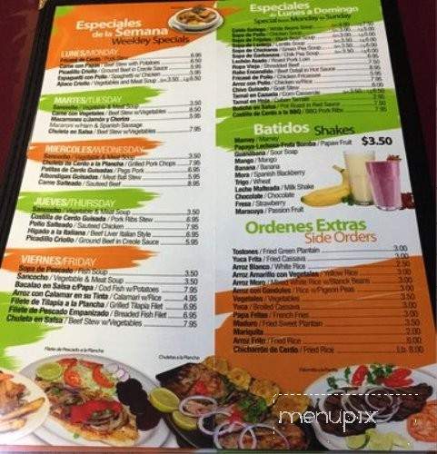 Mojito Tropical Cuban Restaurant - Bayonne, NJ menu_pic