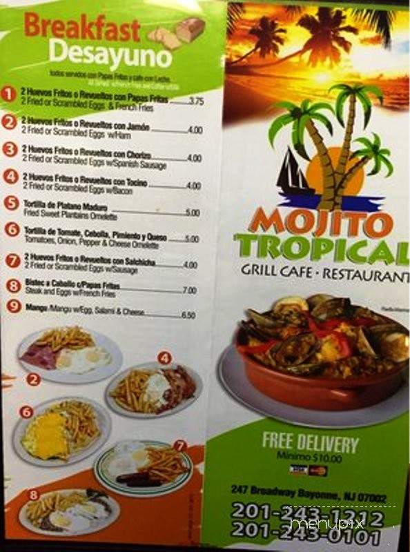 Mojito Tropical Cuban Restaurant - Bayonne, NJ menu_pic