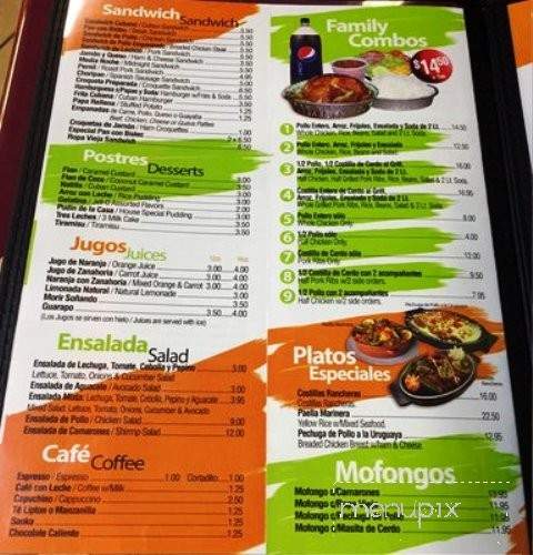 Mojito Tropical Cuban Restaurant - Bayonne, NJ menu_pic