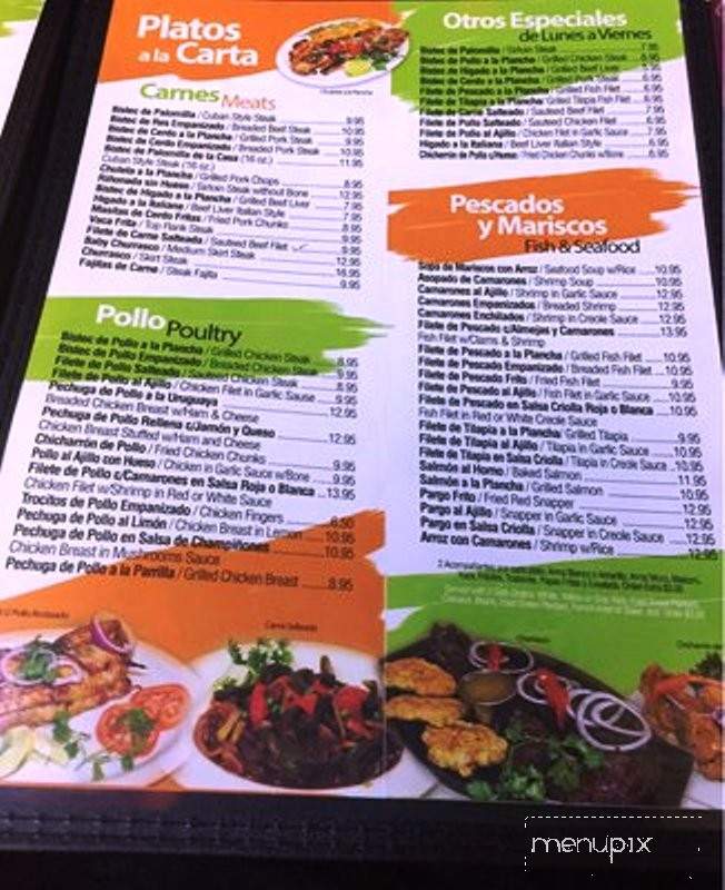 Mojito Tropical Cuban Restaurant - Bayonne, NJ menu_pic