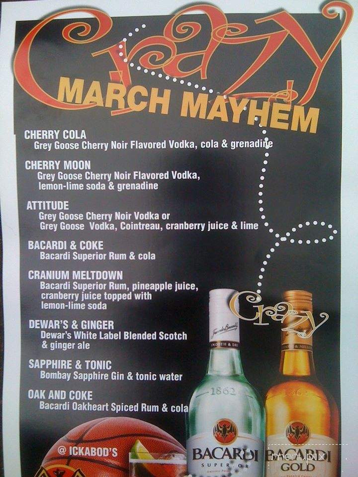 Ickabod's Tavern - Beaverton, OR menu_pic