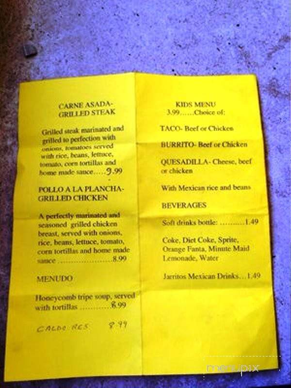 Prima Market Taqueria - Belleview, FL menu_pic