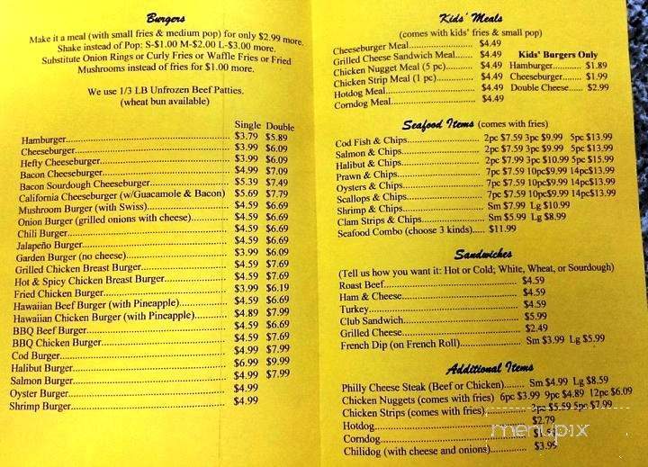 Herfy's Burger - Bellevue, WA menu_pic