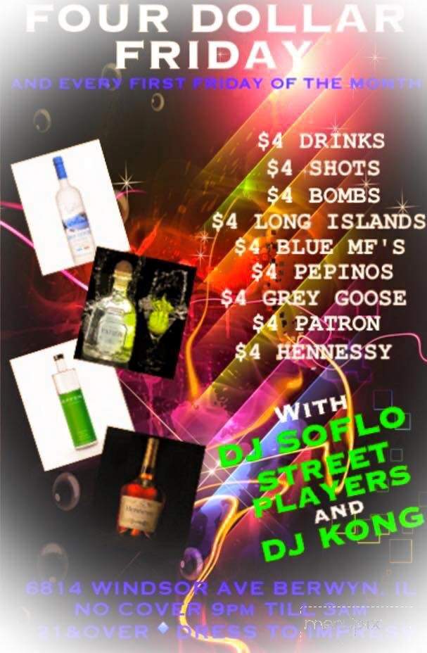Perception Lounge - Berwyn, IL menu_pic